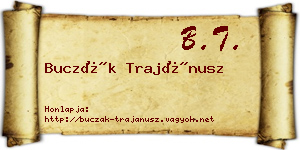 Buczák Trajánusz névjegykártya